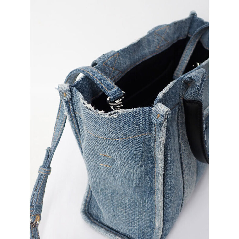 BALENCIAGA Hardware Tote 2way Denim Bag Blue - Picture 8 of 9